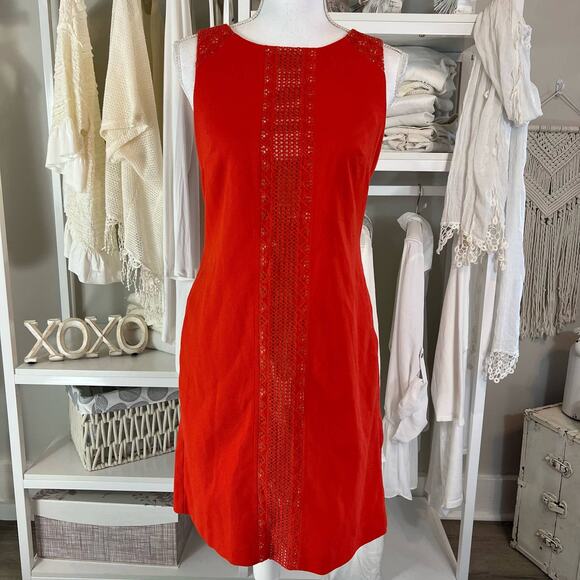 Nine West women's size 4 sheath dress orangish red. Coastal fun #0971 - Picture 1 of 15